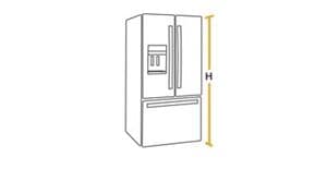 Full size refrigerator dimensions cheap