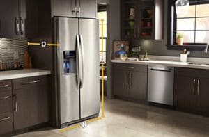 Slim depth fridge shop freezer
