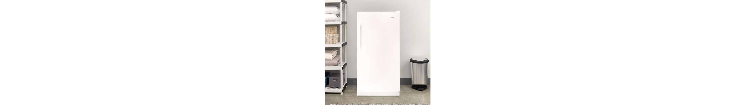 White Whirlpool® upright freezer