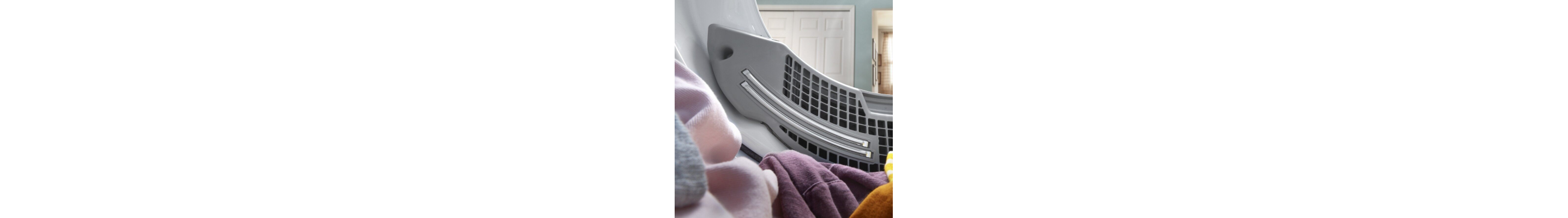 View of lint trap inside the dryer