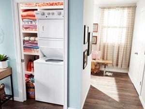 Cheap stacked washer outlet and dryer set