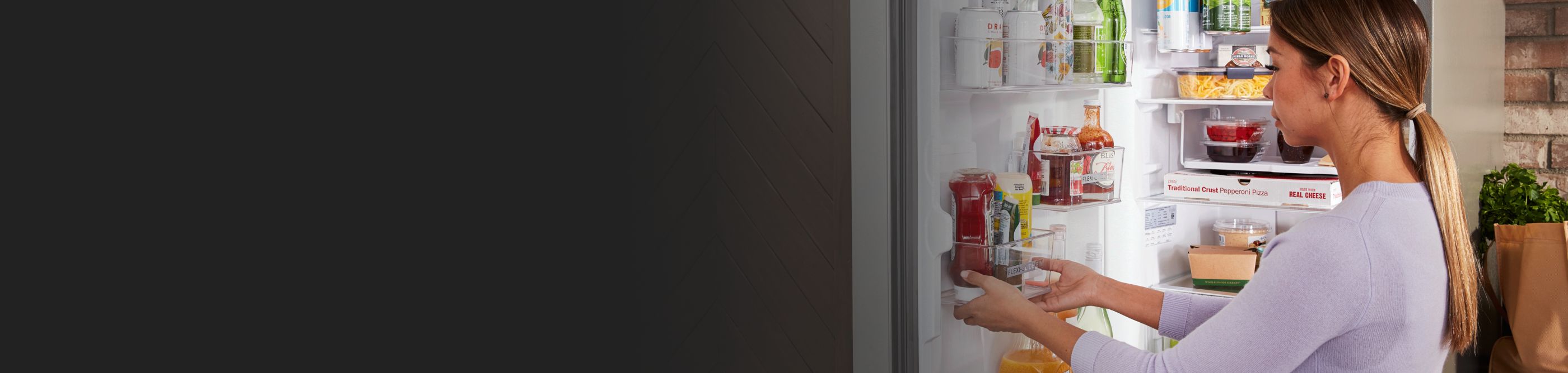 Person removing ingredients from the refrigerator