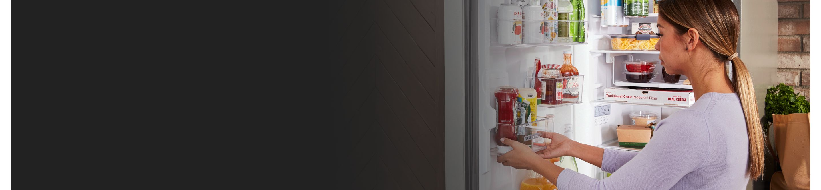 Person removing ingredients from the refrigerator