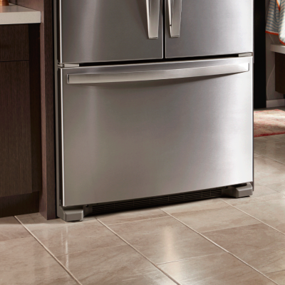 View of the bottom freezer drawer of a refrigerator