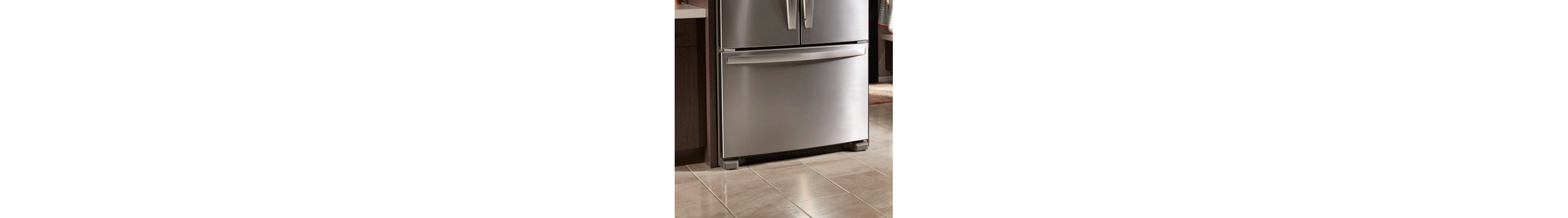 View of the bottom freezer drawer of a refrigerator