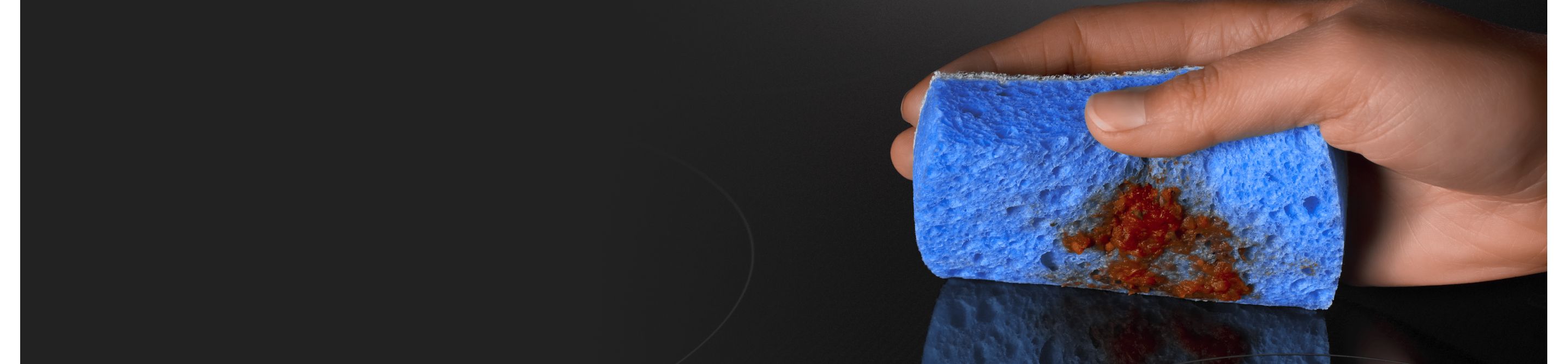 Cleaning with a sponge
