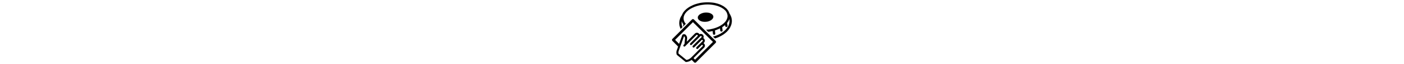A hand cleaning a burner icon.