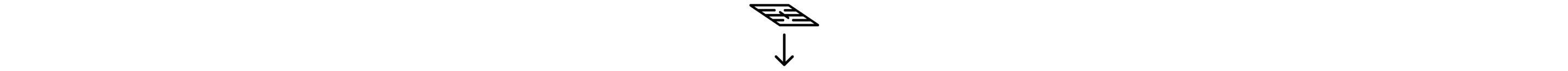 A stove grate and downward arrow icon.
