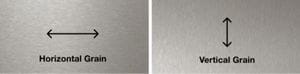 comparison image of horizontal and vertical stainless steel grains