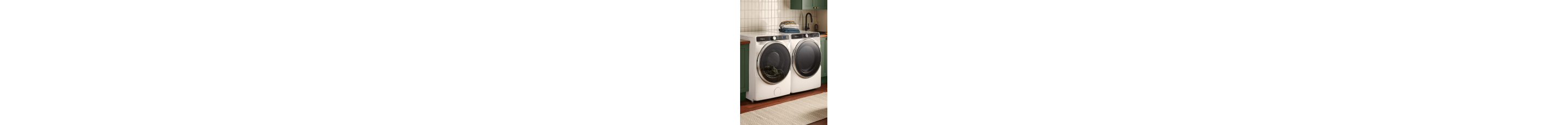 White front load washer and dryer set