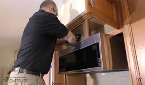 Fitting a built in microwave outlet