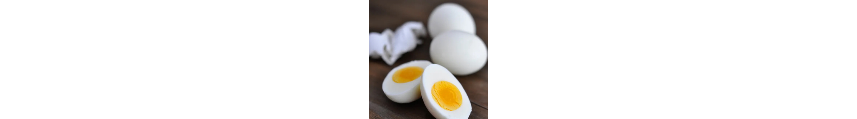 Peeled and cut hard-boiled eggs 