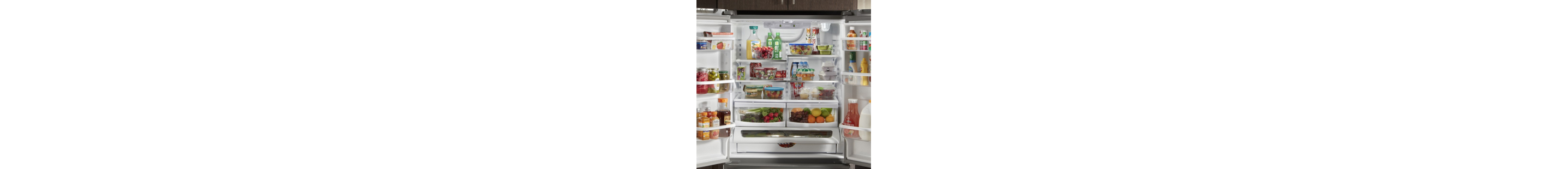 An open refrigerator