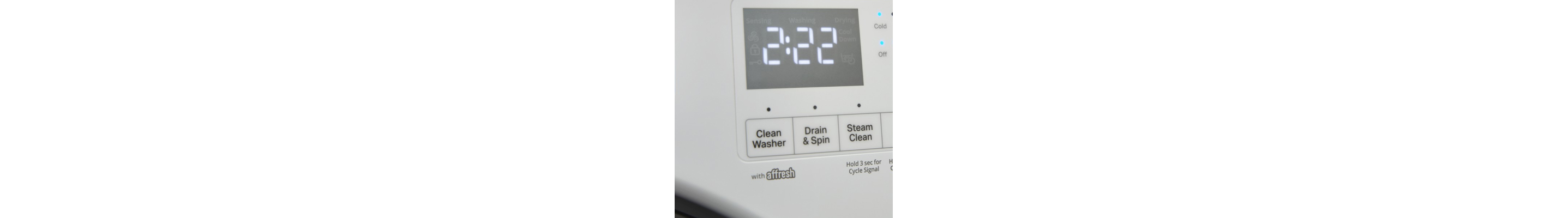 Washer control panel