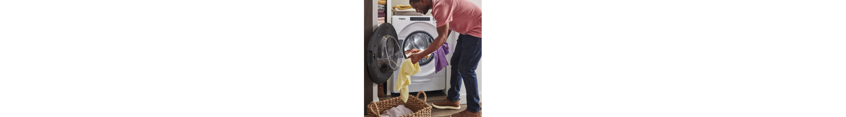 Person loading a washer
