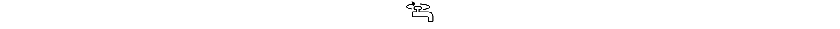 Water knob and pipe icon with directional arrows by knob