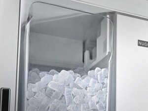 Nugget Ice in an in-door freezer dispenser