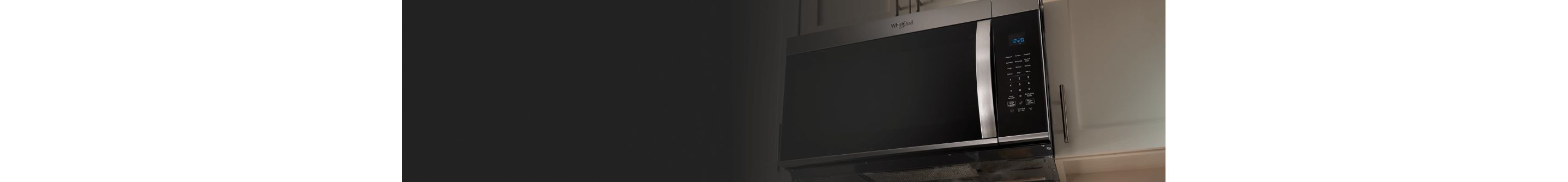 An over-the-range microwave