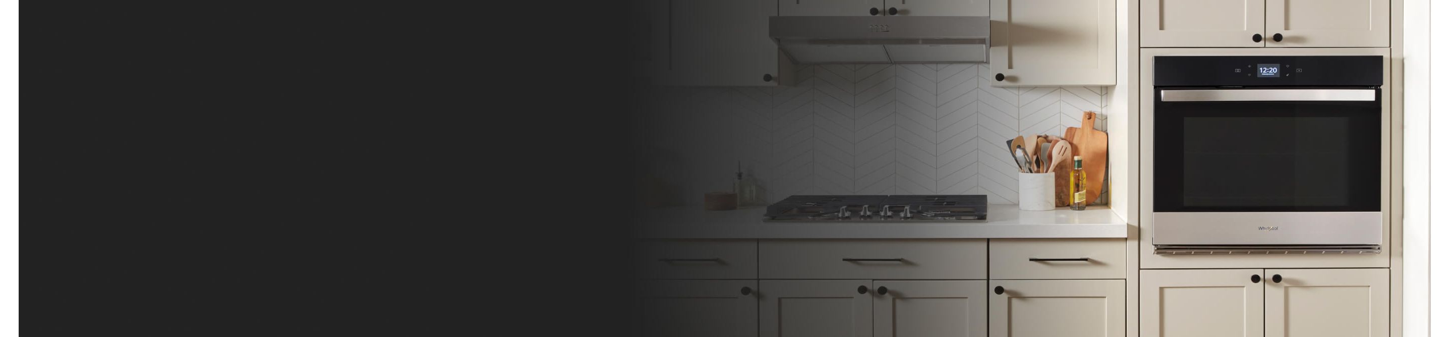 Whirlpool® Wall Oven in cream cabinetry