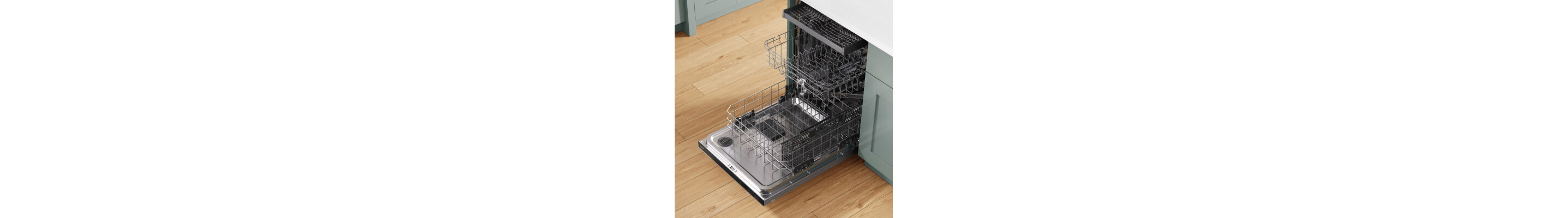An empty Whirlpool® dishwasher