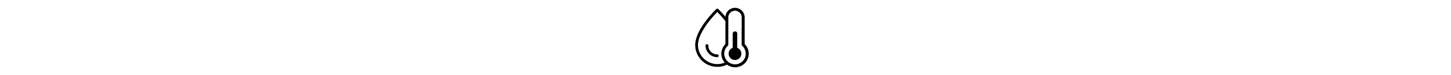 Thermometer next to water droplet icon