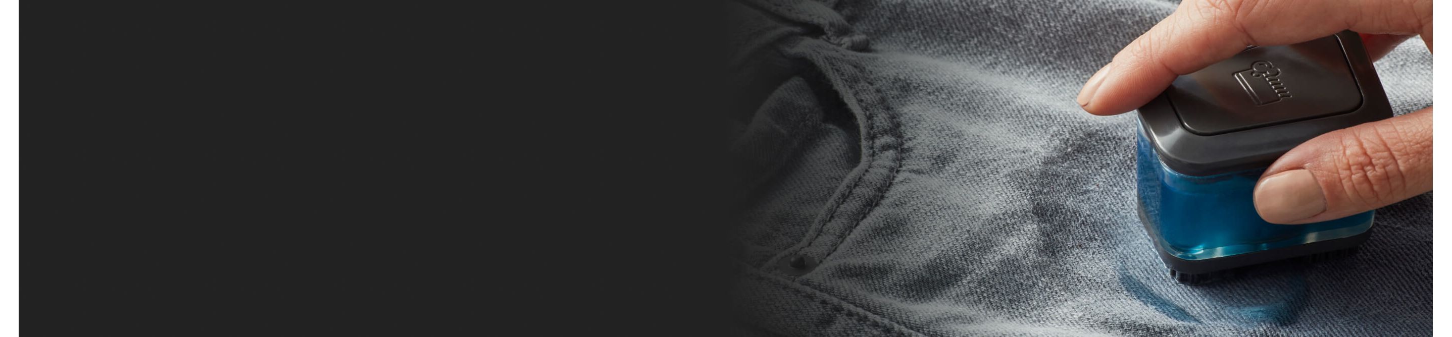 A close up of light gray jeans