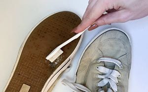 Washing canvas shoes on sale