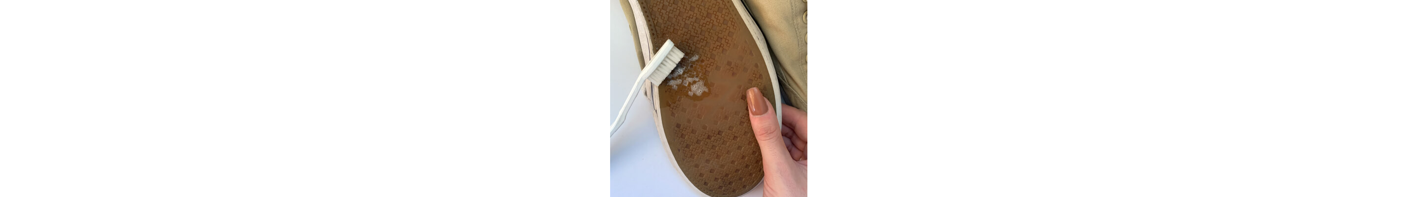 Preparing shoes to wash in the washing machine