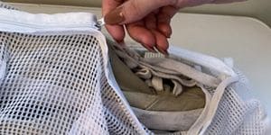 Mesh bag for washing shoes top