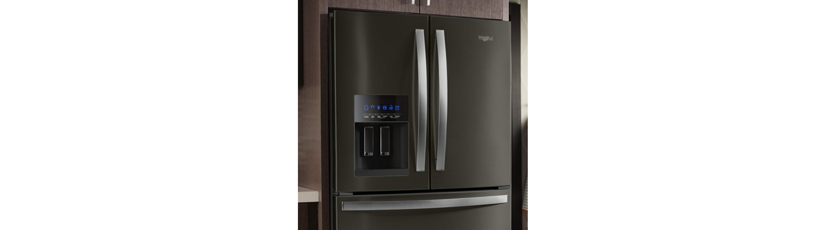 Whirlpool® French Door Refrigerator with water and ice dispenser 