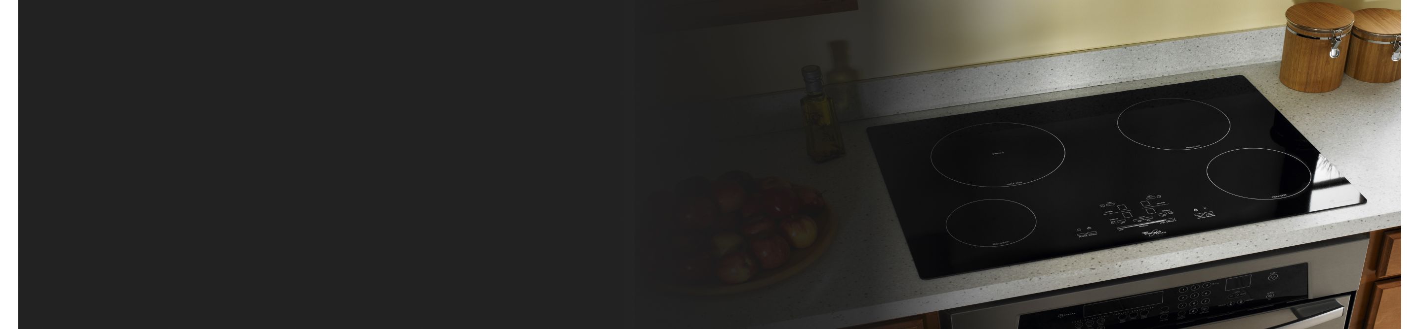 A built-in Whirlpool® induction cooktop