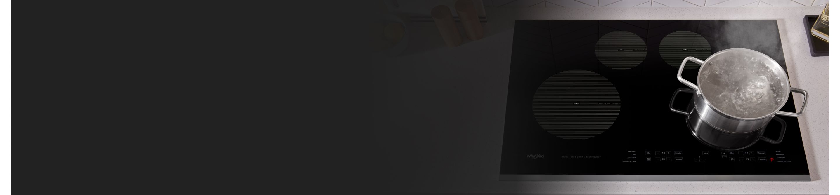 Black electric cooktop