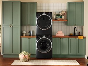 A Whirlpool® Stackable Front-Load Washer and Dryer