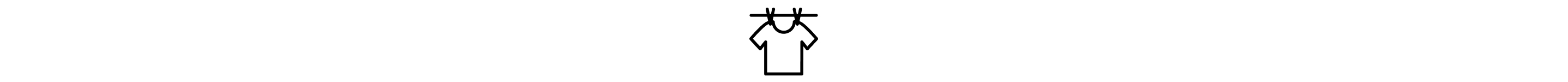 Clothing rod with hanging shirt icon
