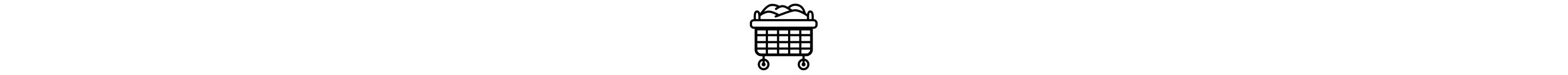 Laundry cart on wheels icon