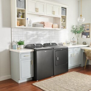 Laundry set up in a shared space