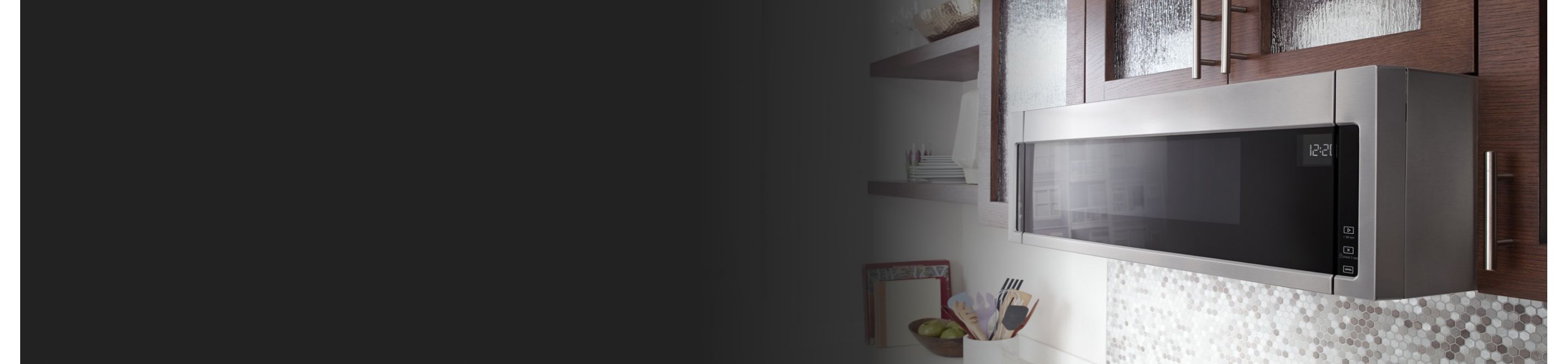 A Whirlpool® over-the-range microwave 