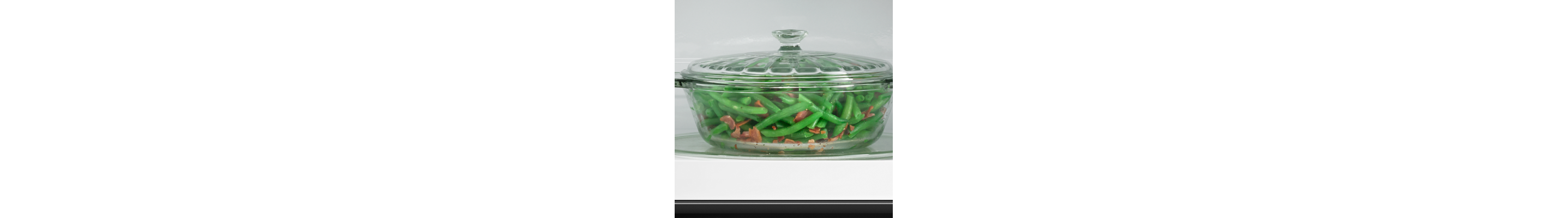 Green vegetables in microwave
