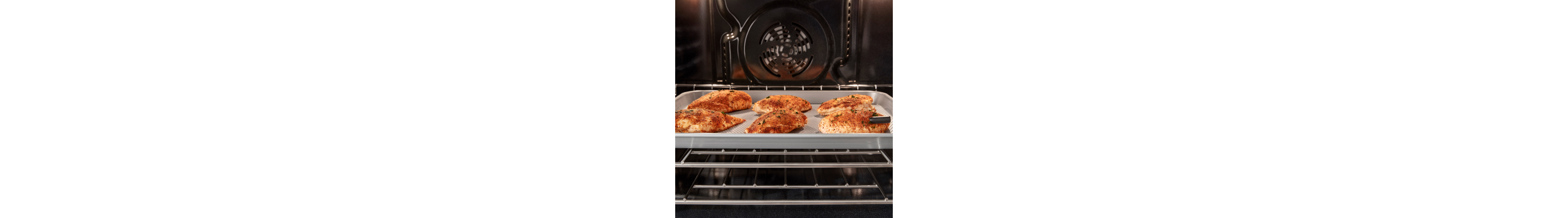 Chicken baking in the oven