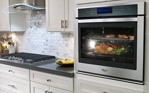 Wall oven with cooktop above discount