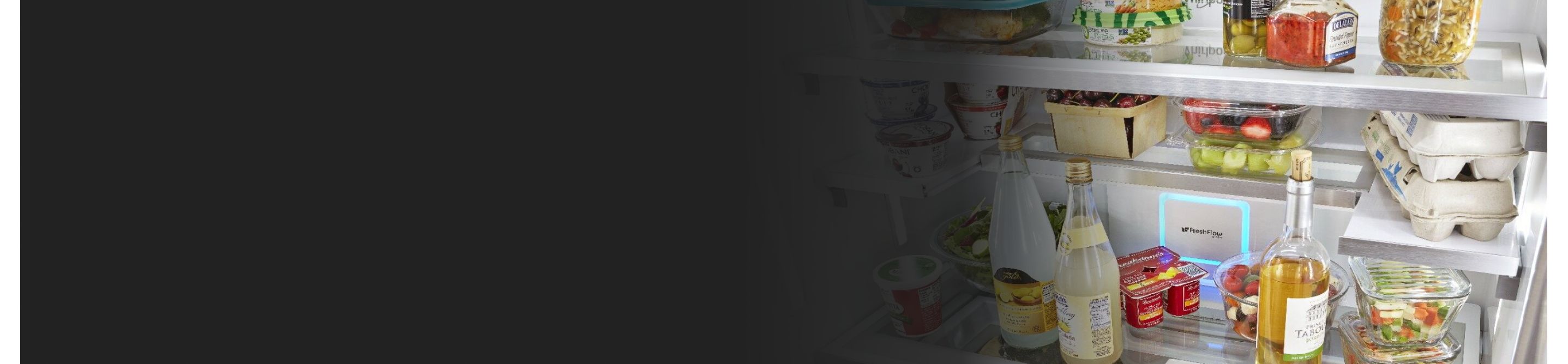 A refrigerator with a Whirlpool® Fresh Flow Refrigerator Air Filter