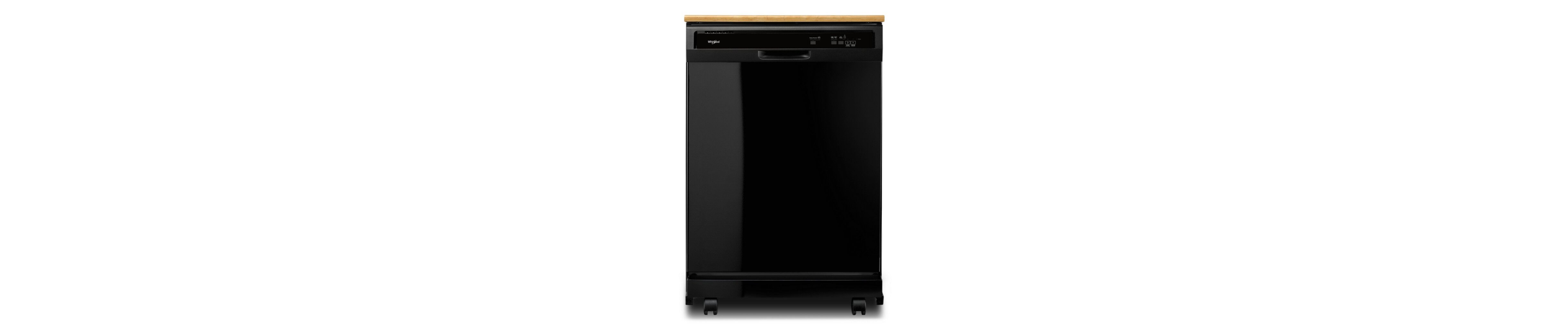 A Whirlpool® portable dishwasher.