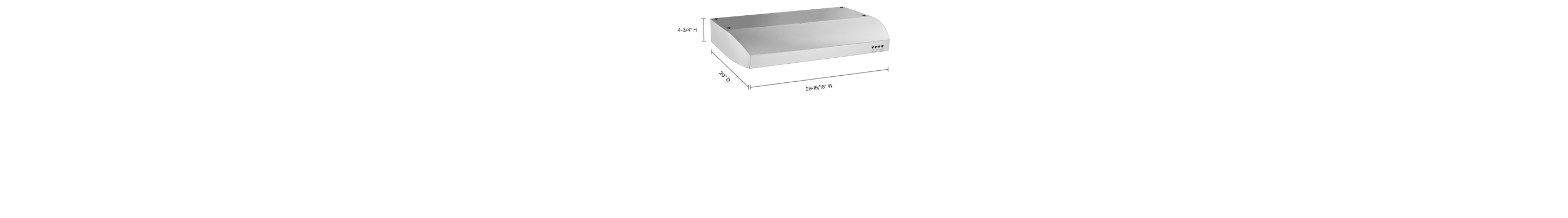 A diagram of an under-cabinet hood