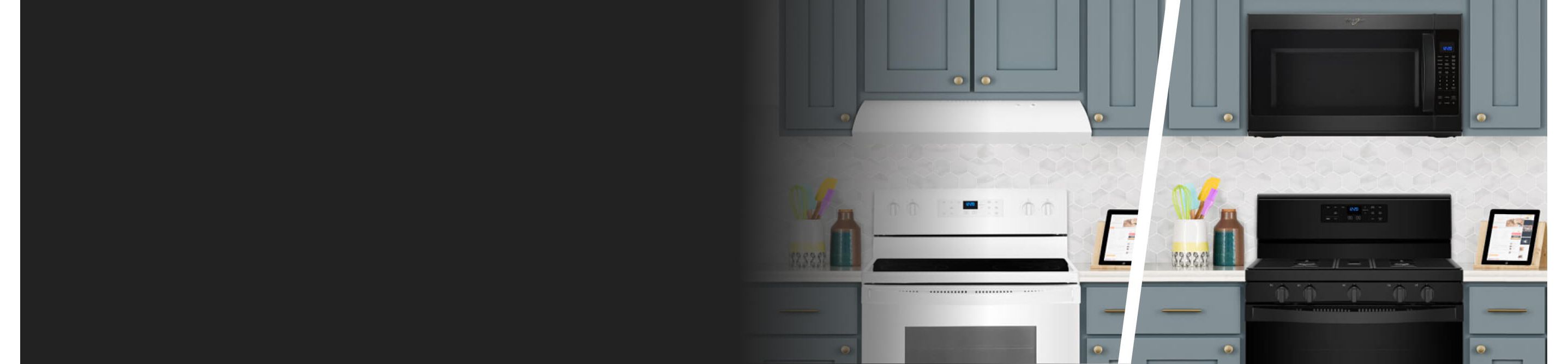 White range hood installed over a white electric range