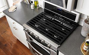 Whirlpool gas hotsell double oven stove