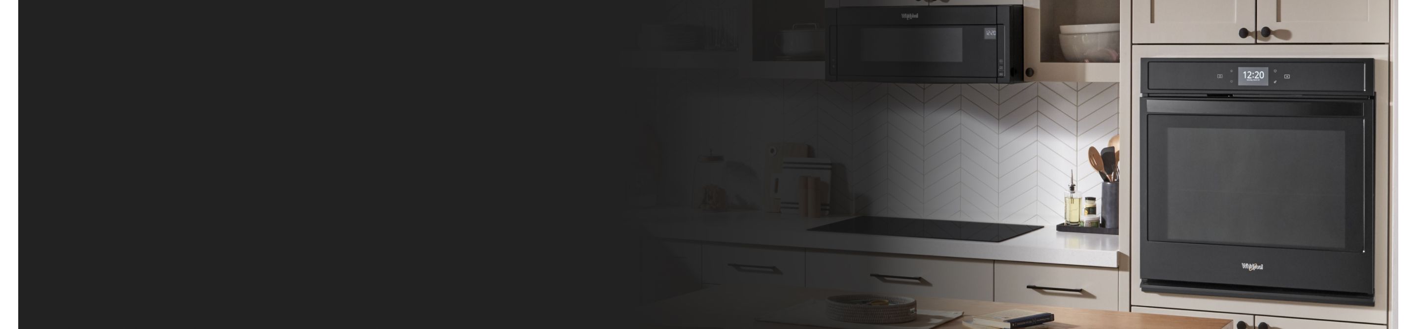 A Whirlpool® wall oven in a modern kitchen.