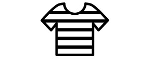 Striped T-shirt icon