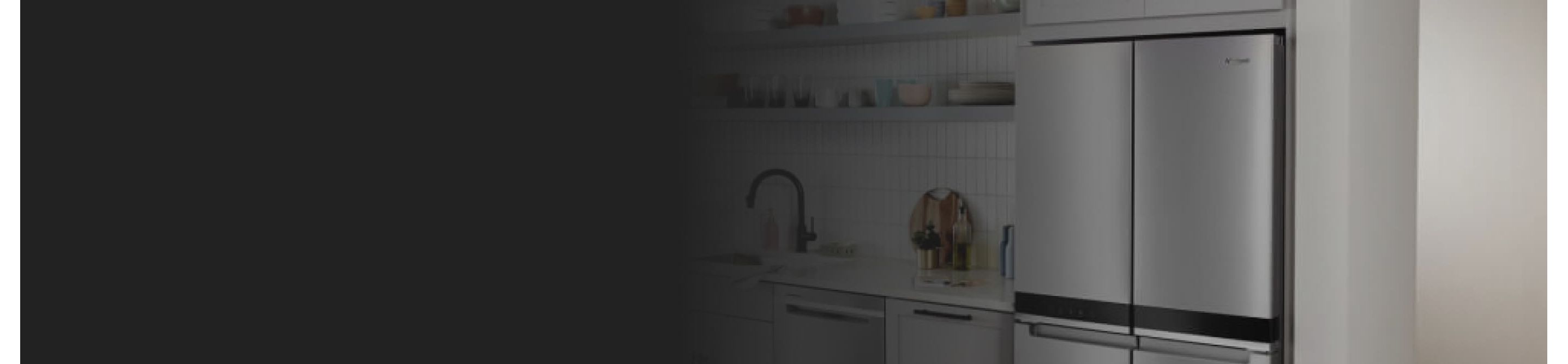 A Whirlpool® Four Door Refrigerator in a kitchen
