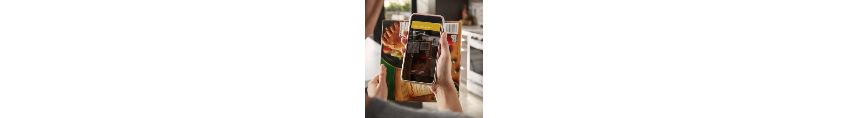 Person using Scan to Cook Technology