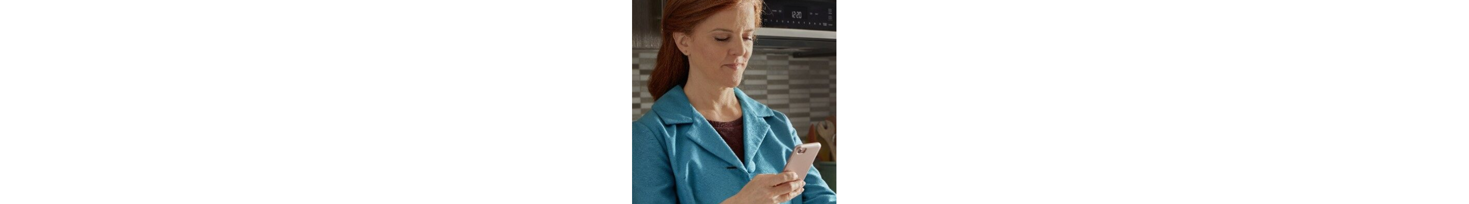 Person looking at smart phone